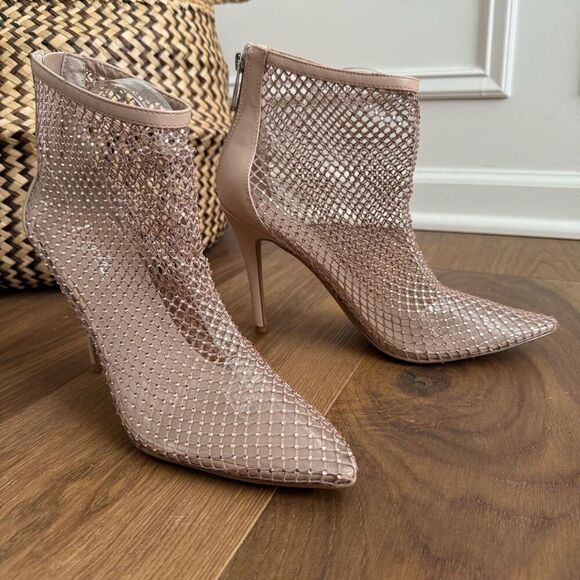 NWOT Charles David AfterHours Blush Rhinestone Stiletto Heels Booties 11 - Picture 1 of 10